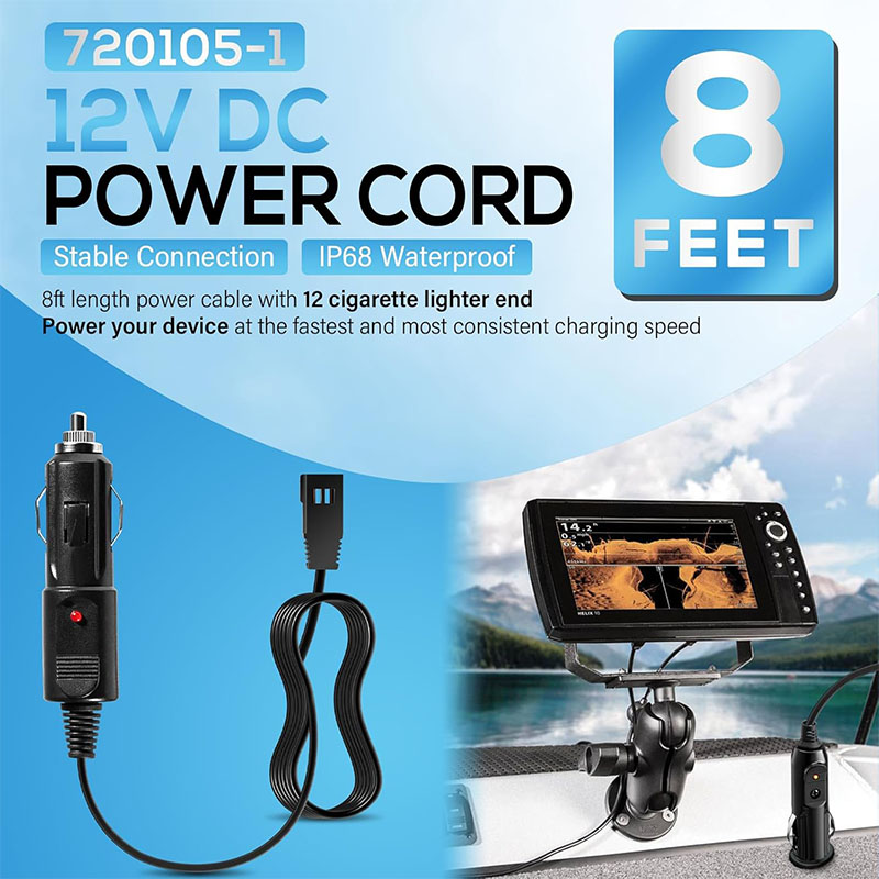 Cable de alimentación de 12 V, - Fish Finder Charger reseña y precio
