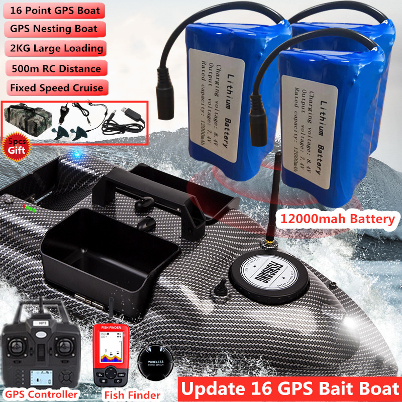 Barco de cebo de pesca con GPS - Fish Finder Transducer reseña y precio